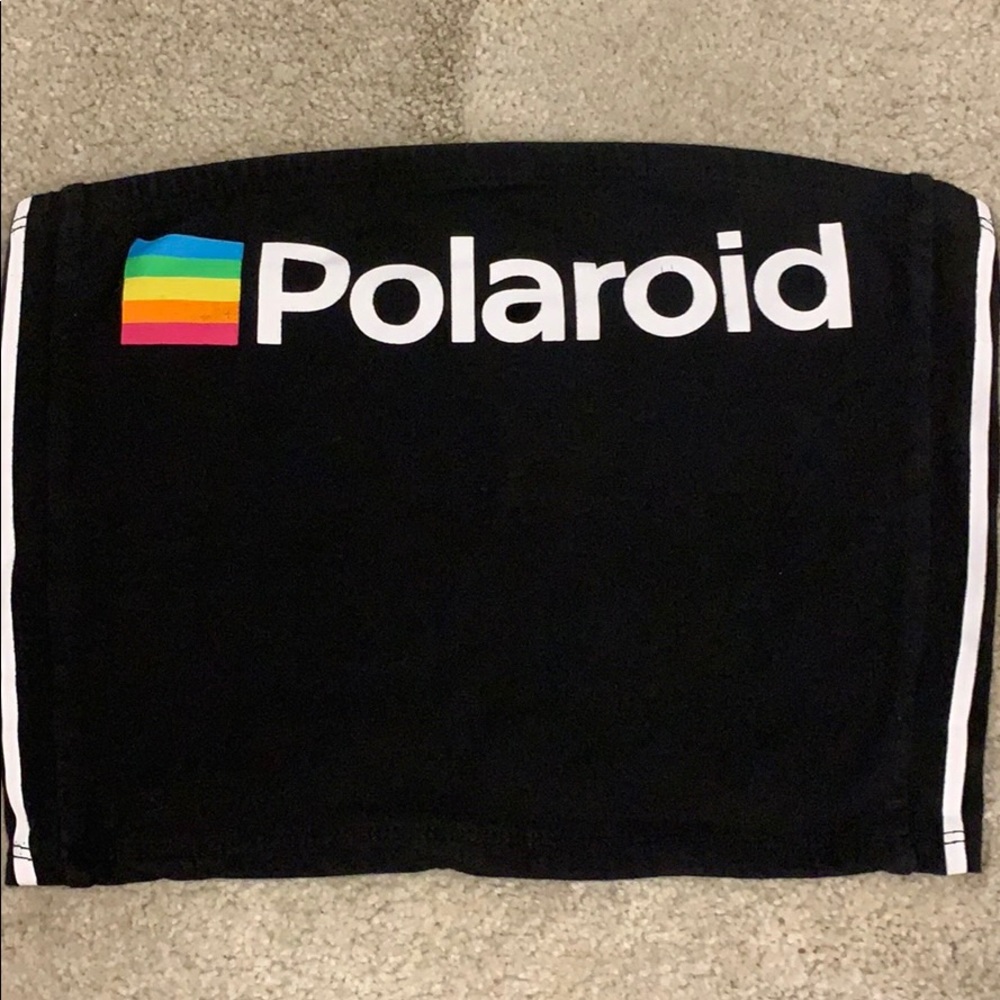 Polaroid rainbow tube top